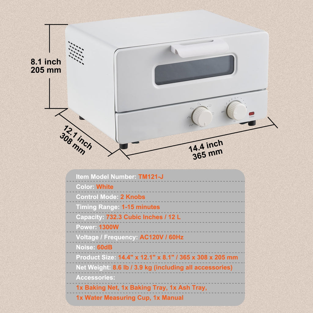12L 1300W 5 In 1 Convection Oven Y228667