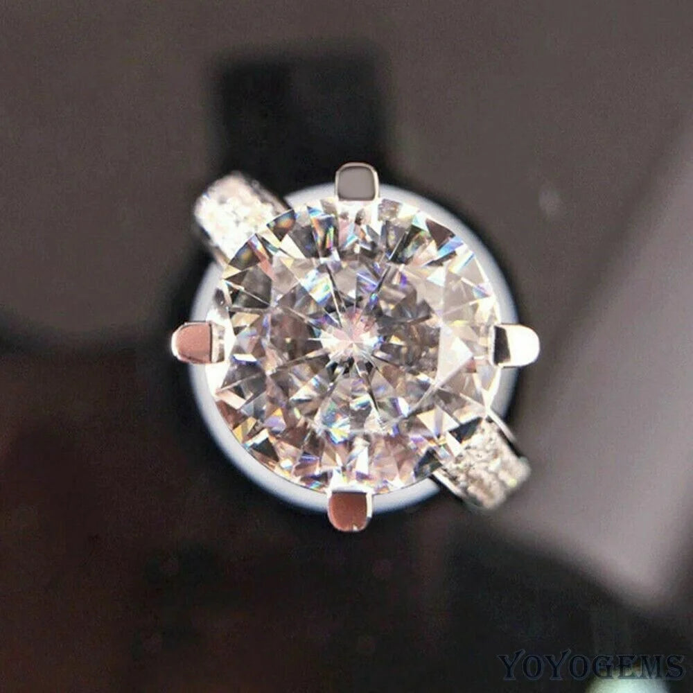 14K White Gold Solitaire Engagement Ring R639