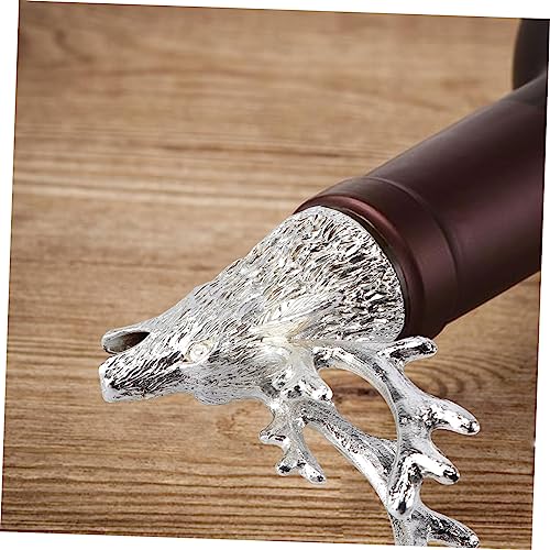 Deer Head Wine Pourer Aerator Bottle Stopper with Silicone Stopper B3092