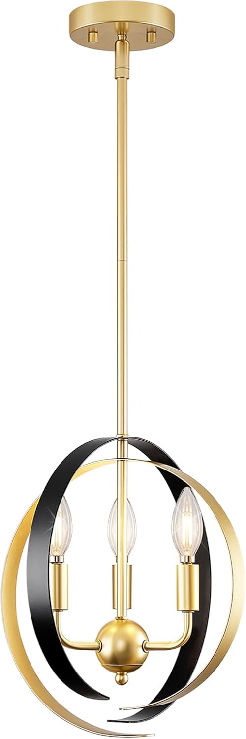 Black Gold 3-Light Pendant Light A883633