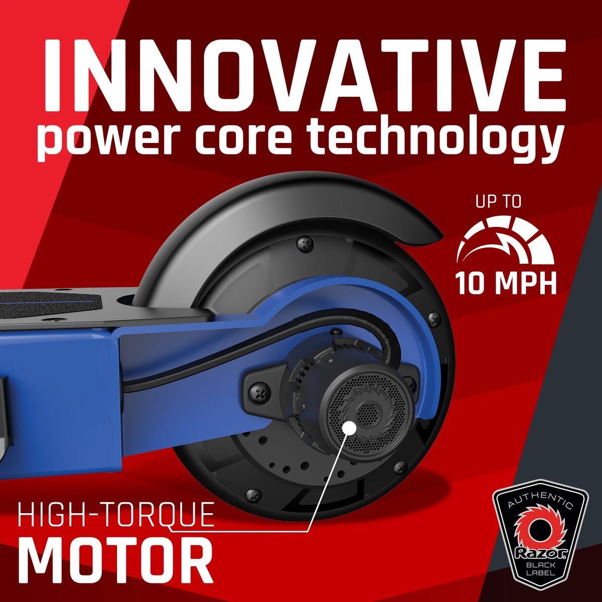 Blue Electric Scooter with 8 Pneumatic Front Tire B436