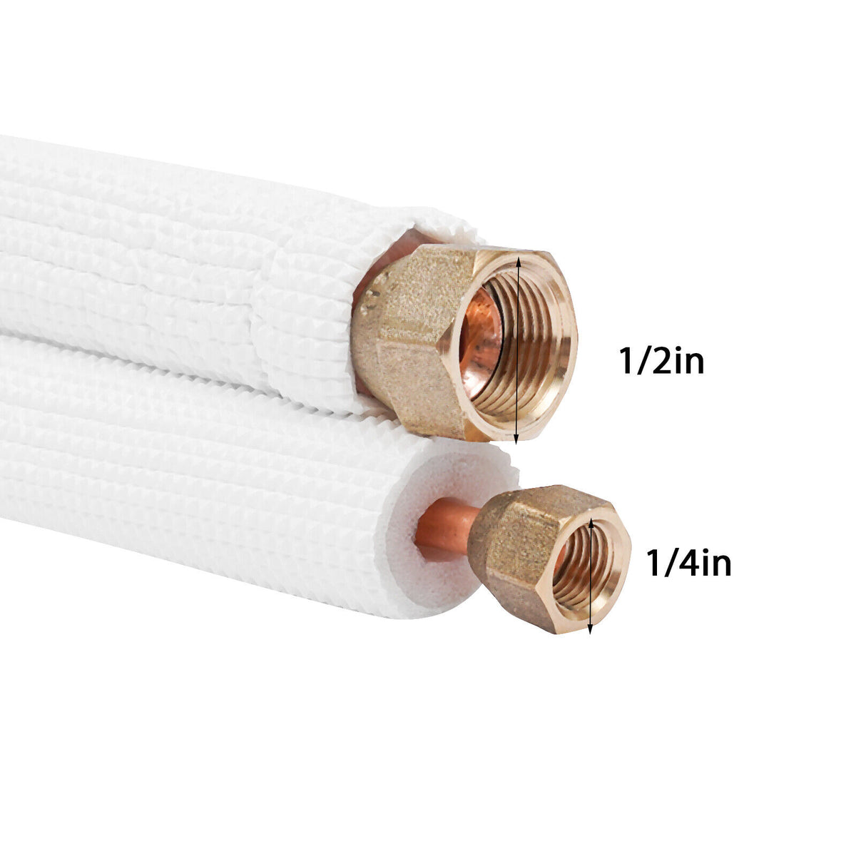 50ft Insulated Line Set 1/4'' & 1/2'' Copper Tubing S9564