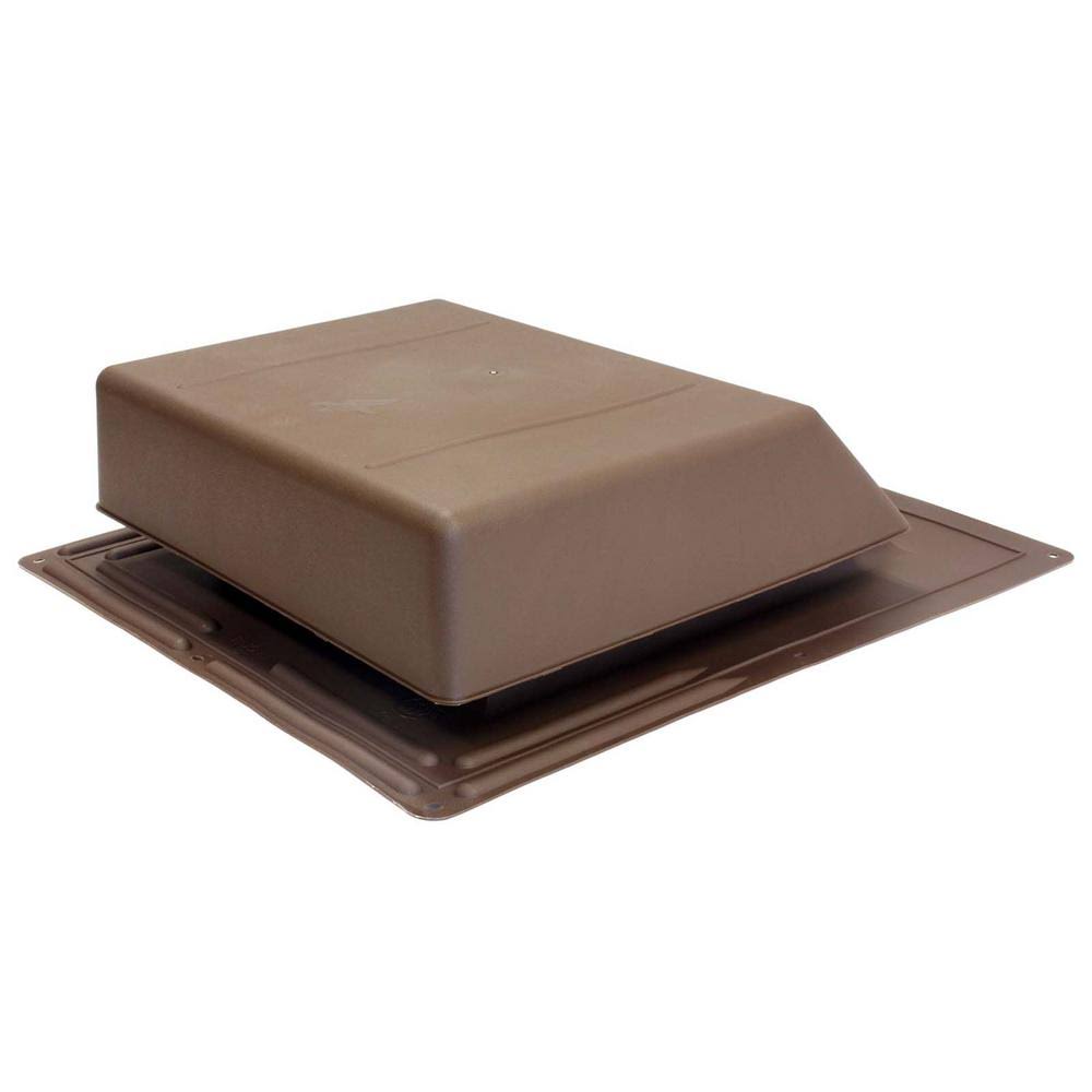Brown Plastic Slant-Back Roof Louver Static Vent (Carton of 6) W251