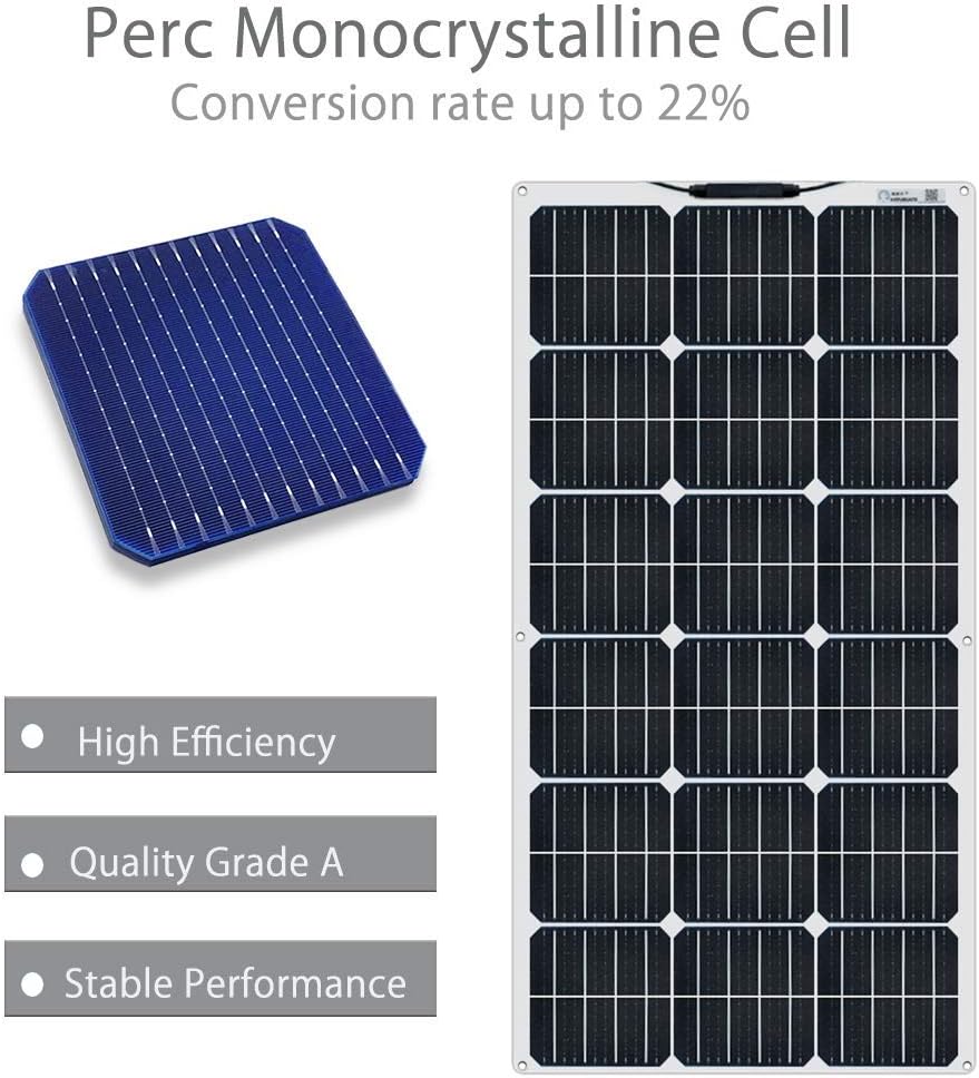 100W 12V Monocrystalline Flexible Solar Panel Kit V611