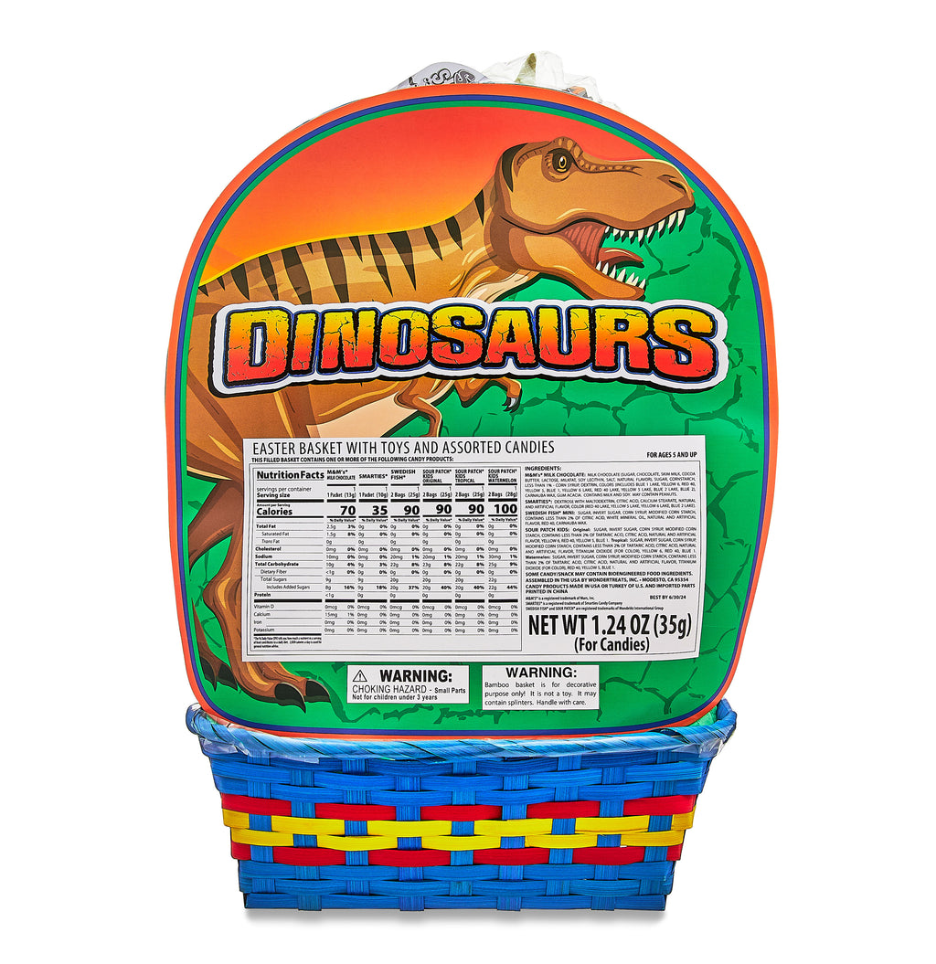 Dinosaur Playset and Candies Easter Basket Gift Set N26117