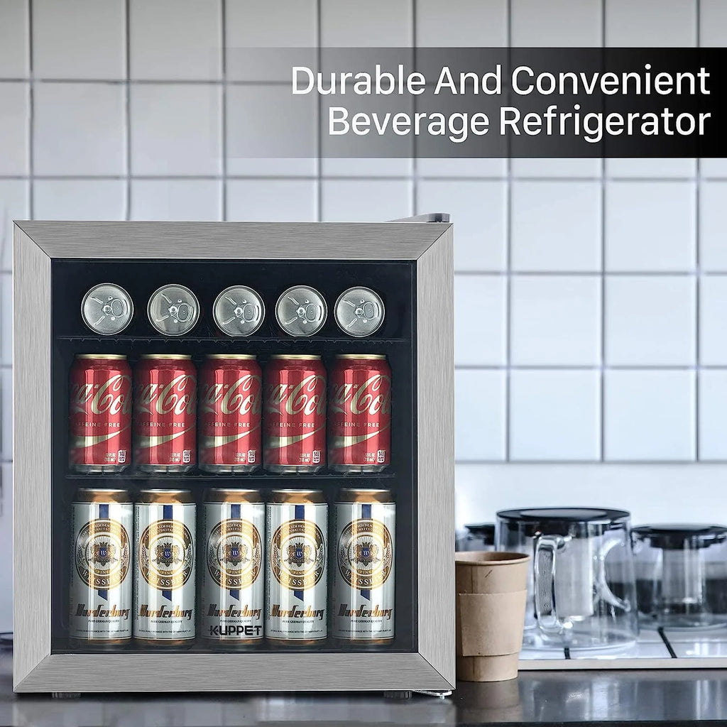 70 Can Beverage Refrigerator 1.6 Cu.ft Glass Door O116246