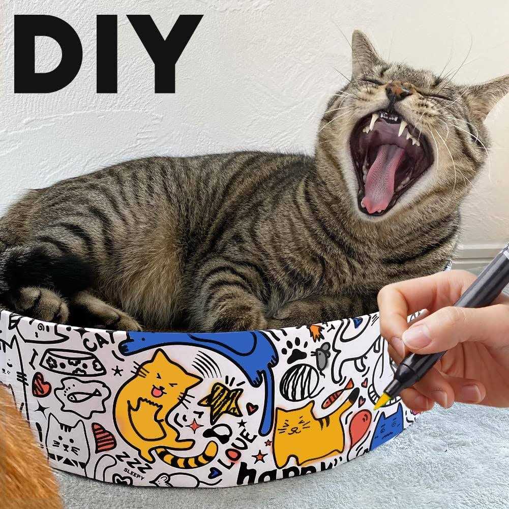 2in1 Oval Cardboard Cat Scratcher Bed U97544