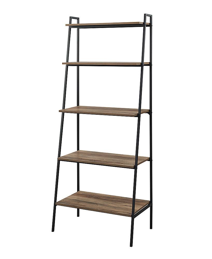Rustic Oak 5-Shelf Bookcase D70769