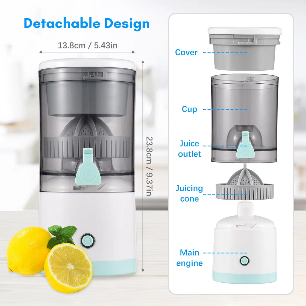 Electric Orange Juice Squeezer Portable Citrus Juicer USB Powered Detachable Washable W8395