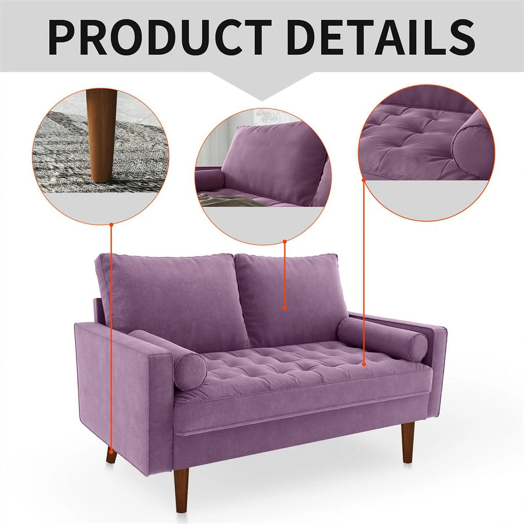 Purple Velvet Loveseat O21842