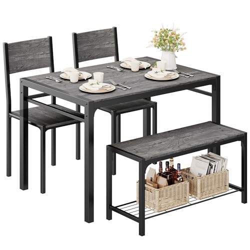 Rustic Brown 4 Piece Dining Table and Chairs M885