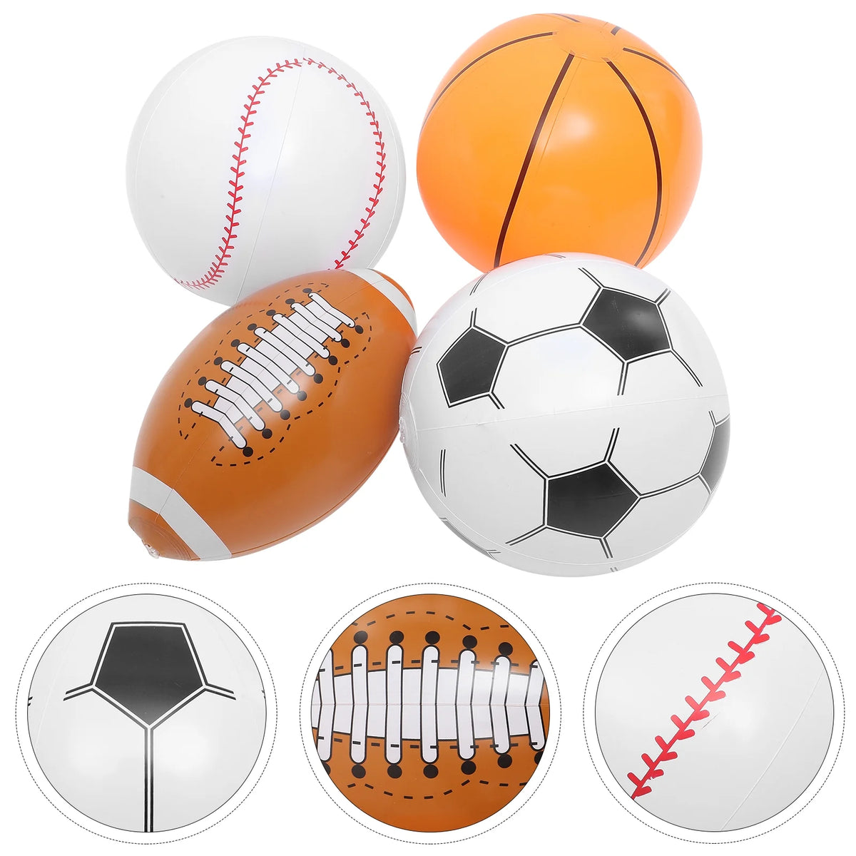 Inflatable Beach Ball Set of 4 D817