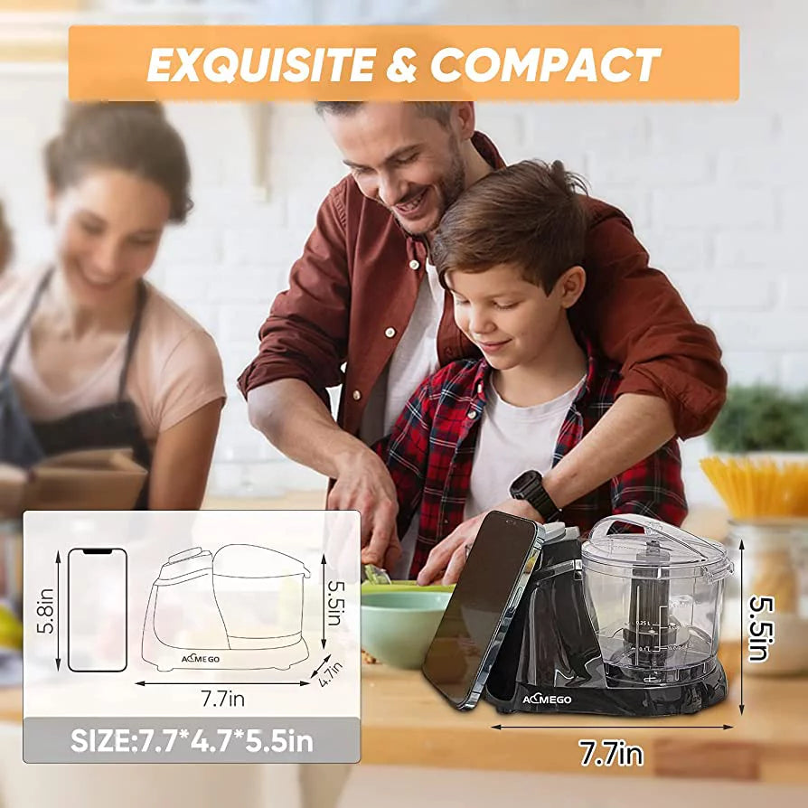 1.5 Cup Electric Food Chopper with Stainless Steel Blade V835527