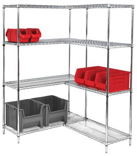 4 Shelf Chrome Wire Shelving Add-On Kit A8747