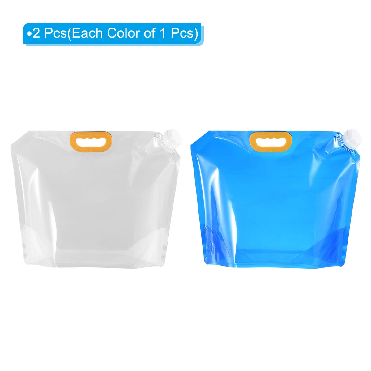 10L Collapsible Water Container Bag, 4 Pack Clear Blue N16180