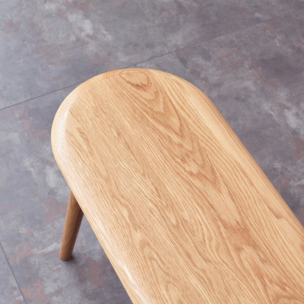 Curved Oak Dining Bench J296
