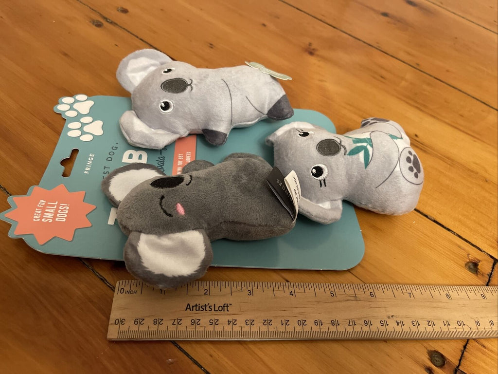Squeaky Plush Dog Toy Set Of Three V48214