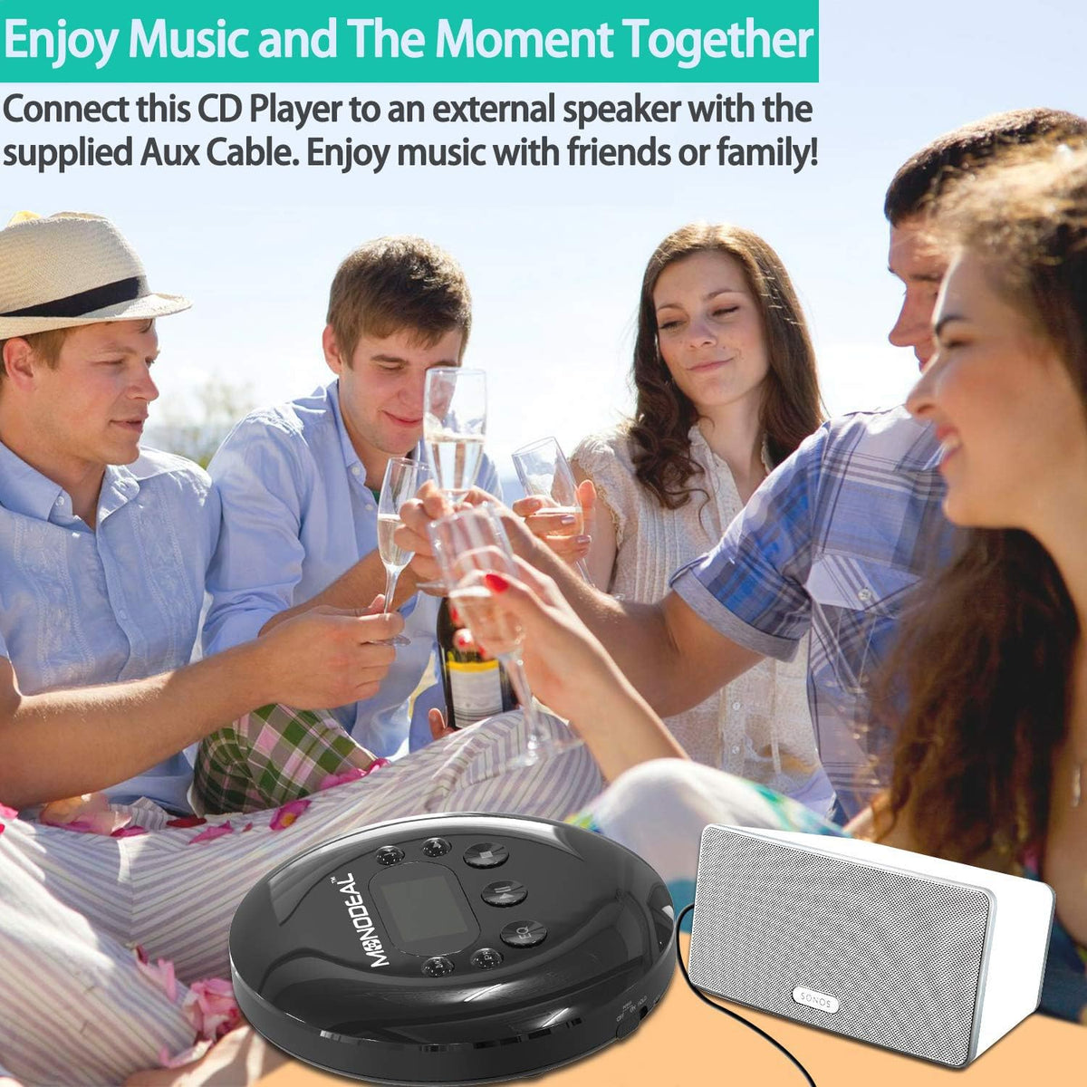 Portable CD Player with Headphones, Anti-Skip, Pack of 2 A881671