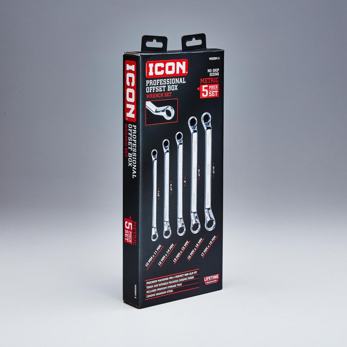 Metric Offset Box Wrench Set, 5 Piece E659589