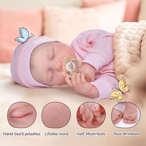 18 Inch Soft Body Realistic Newborn Baby Dolls with Clothes and Toy Accessories I4544