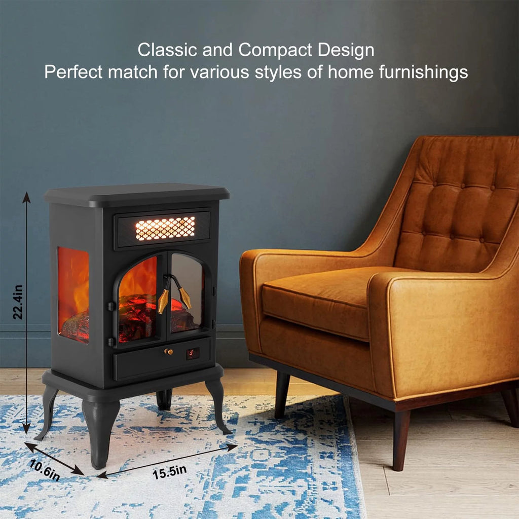 Freestanding Portable Electric Fireplace Heater Stove M177