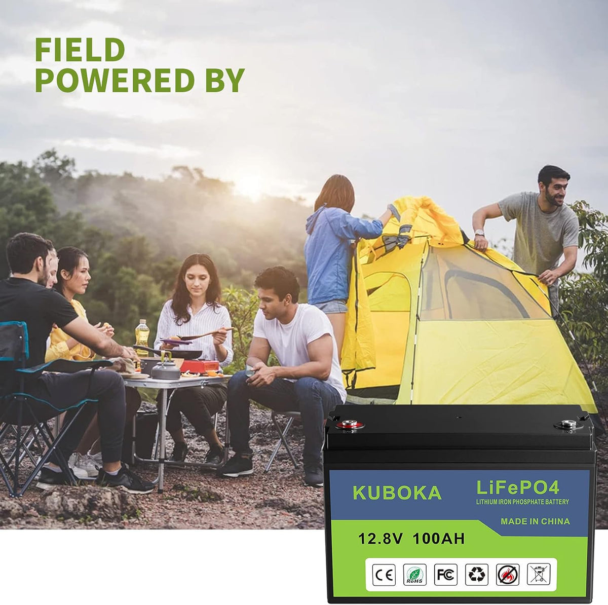12V 100Ah Lifepo4 Battery with Built-in BMS W98448