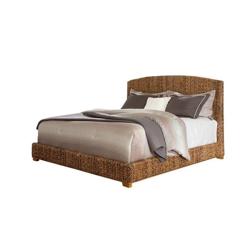 2 Piece Bedroom Set with Hand Woven Bed and Bench O6709