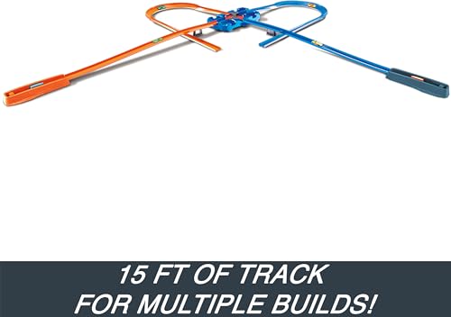 Toy Car Track Builder Playset with 25 Component Parts & 1:64 Scale Vehicle J595388