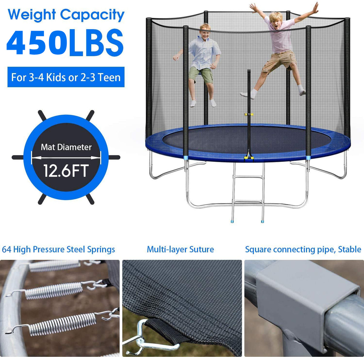 14FT Trampoline with Safety Enclosure Z673159