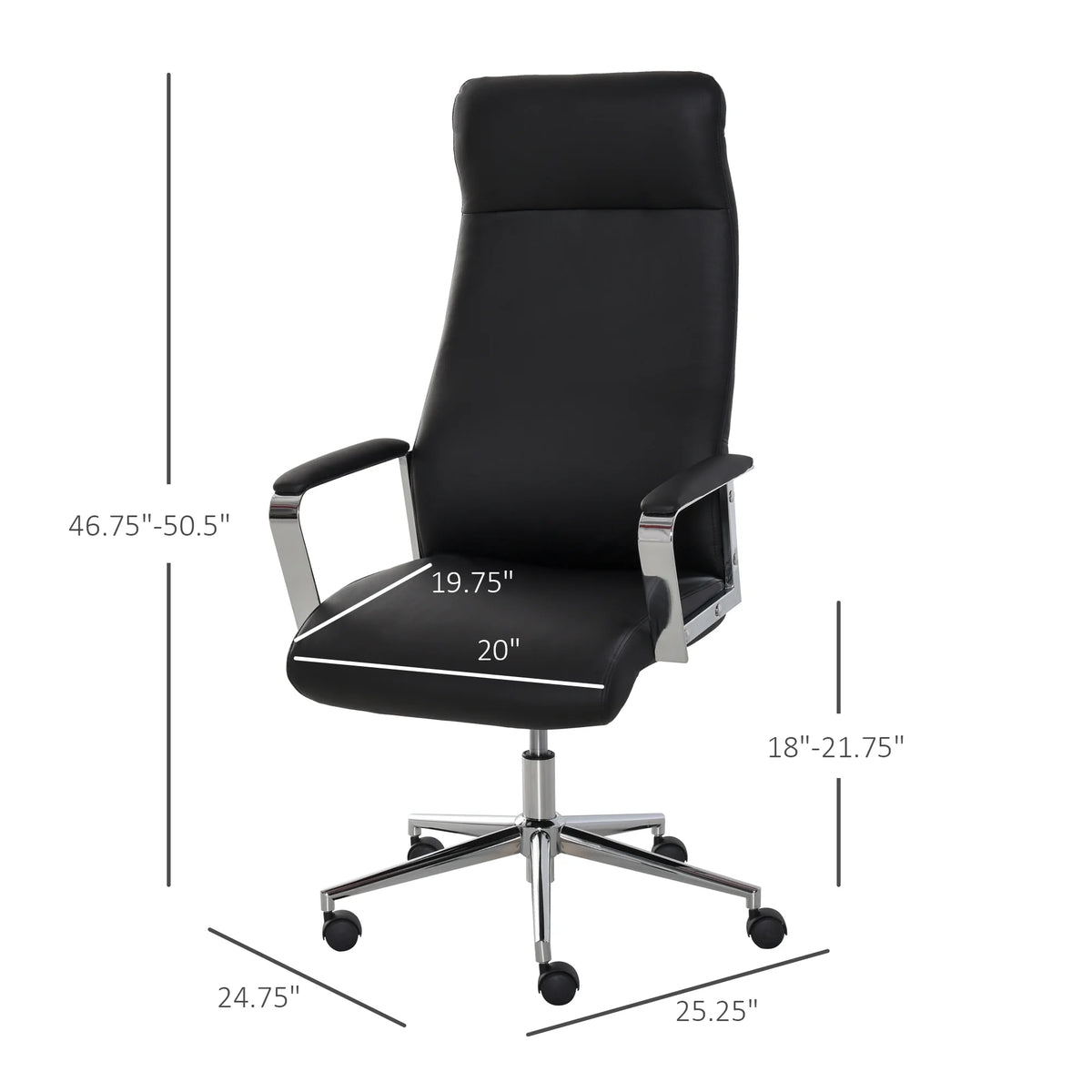 Black Executive Chair with Adjustable Height & Swivel Z7217