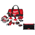 18V Lithium-Ion Brushless Cordless 4-Tool Combo Kit with 2-Batteries, Charger and Tool Bag M8367