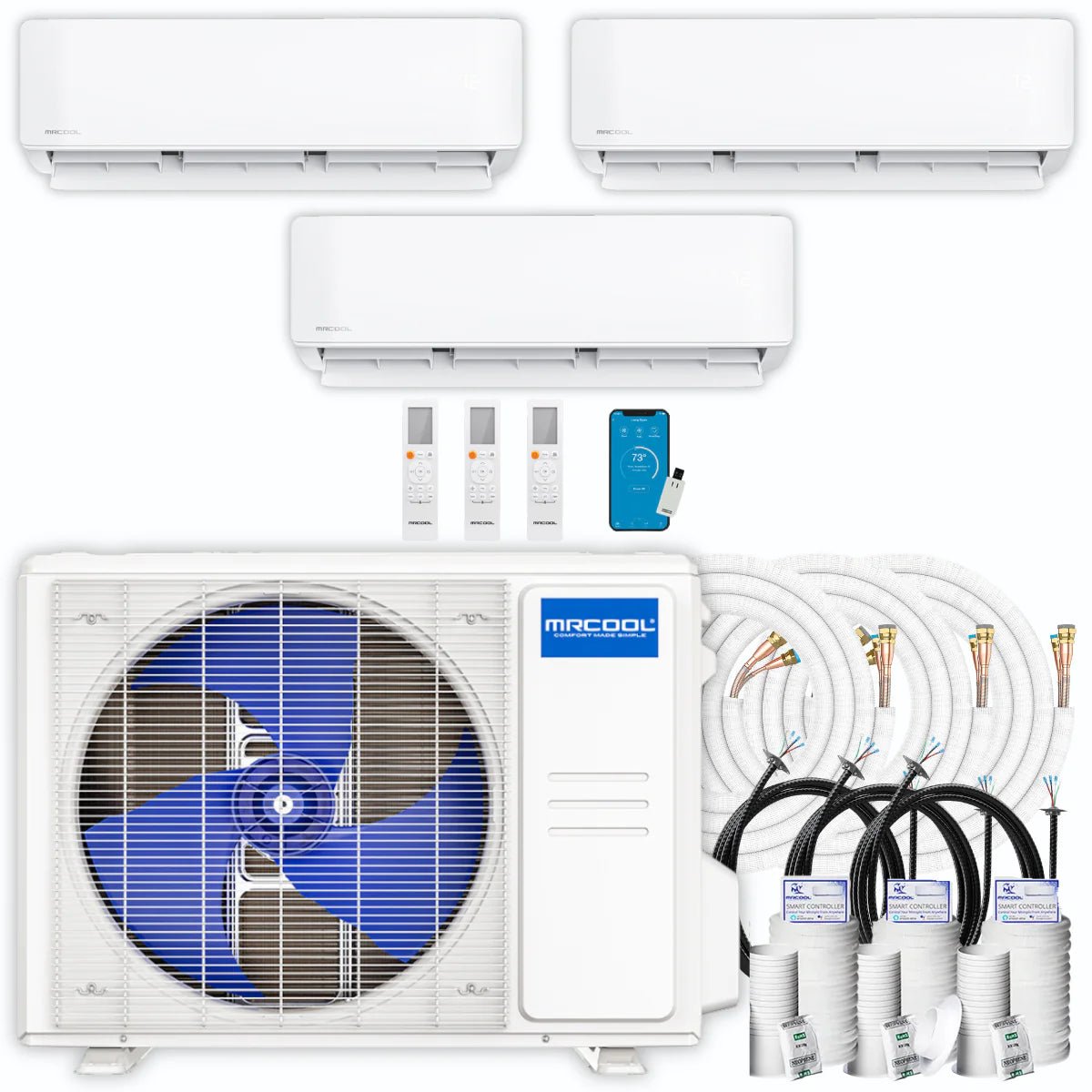 33,000 BTU 3 Zone Ductless Air Conditioner and Heat Pump V72677