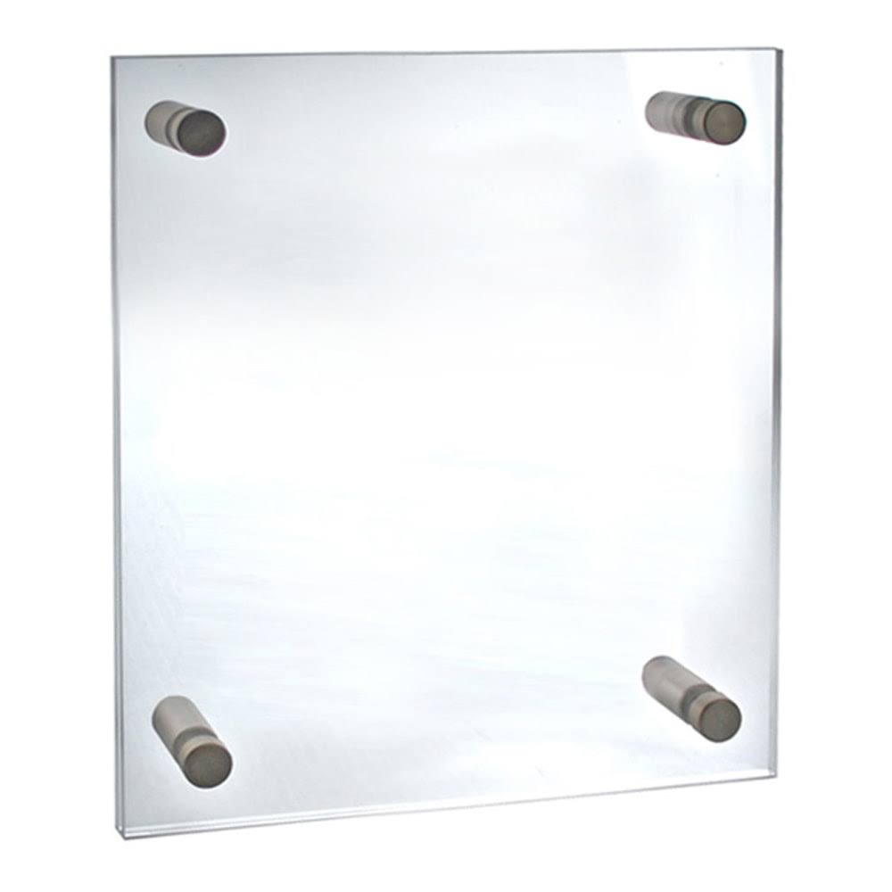Clear Acrylic Sign Holder With Caps V570