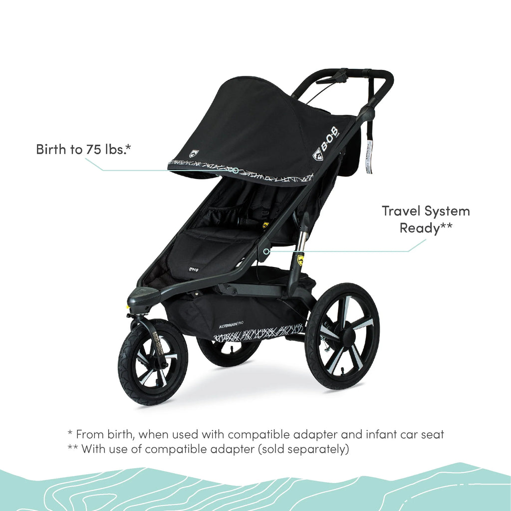 Black All-Weather Jogging Stroller F590