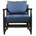 27 Inch Mango Wood Accent Chair with Pillow Back N8209
