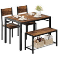 Rustic Brown 4 Piece Dining Table and Chairs M885