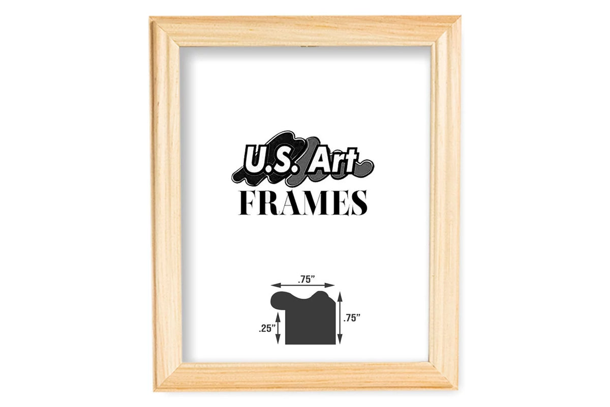 Natural Unfinished .75 inch Solid Wood Picture Frame A746