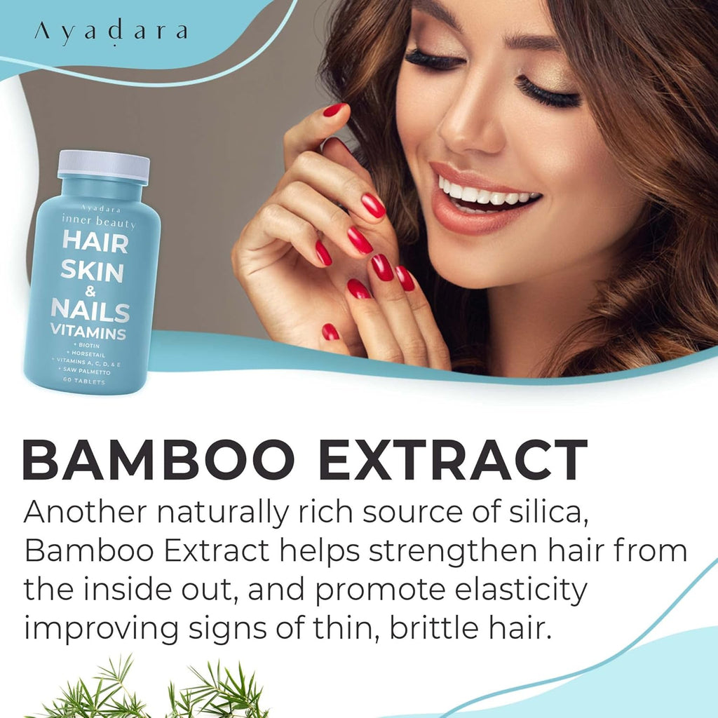 Hair Skin and Nails Vitamins 60 Capsules with Biotin J85438