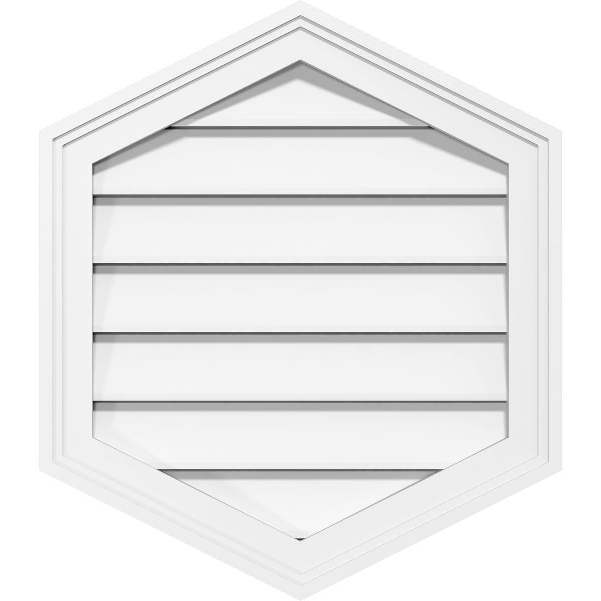 Vertical Peaked Surface Mount PVC Gable Vent J540