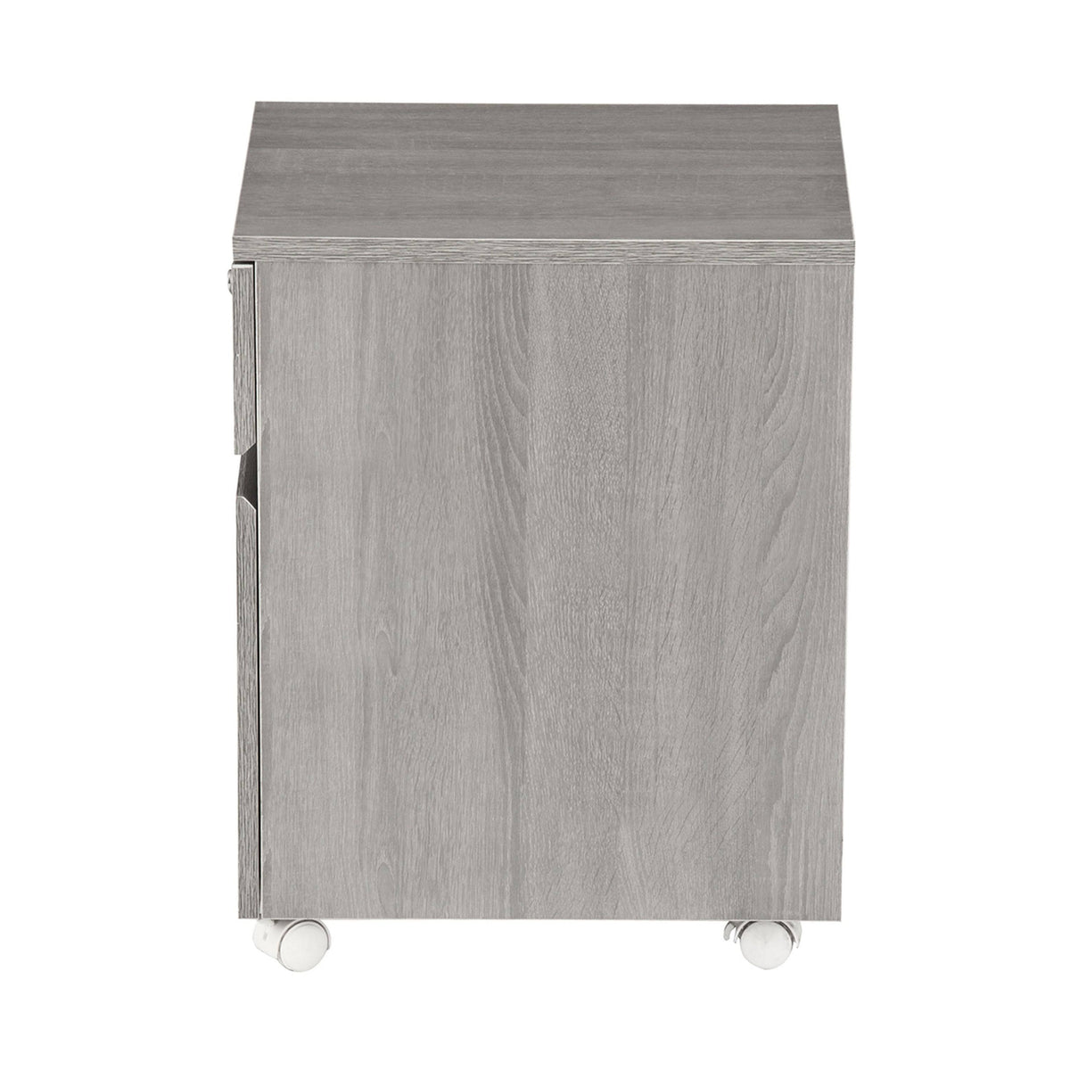 White Two Drawer Vertical Filing Cabinet with Lock R386