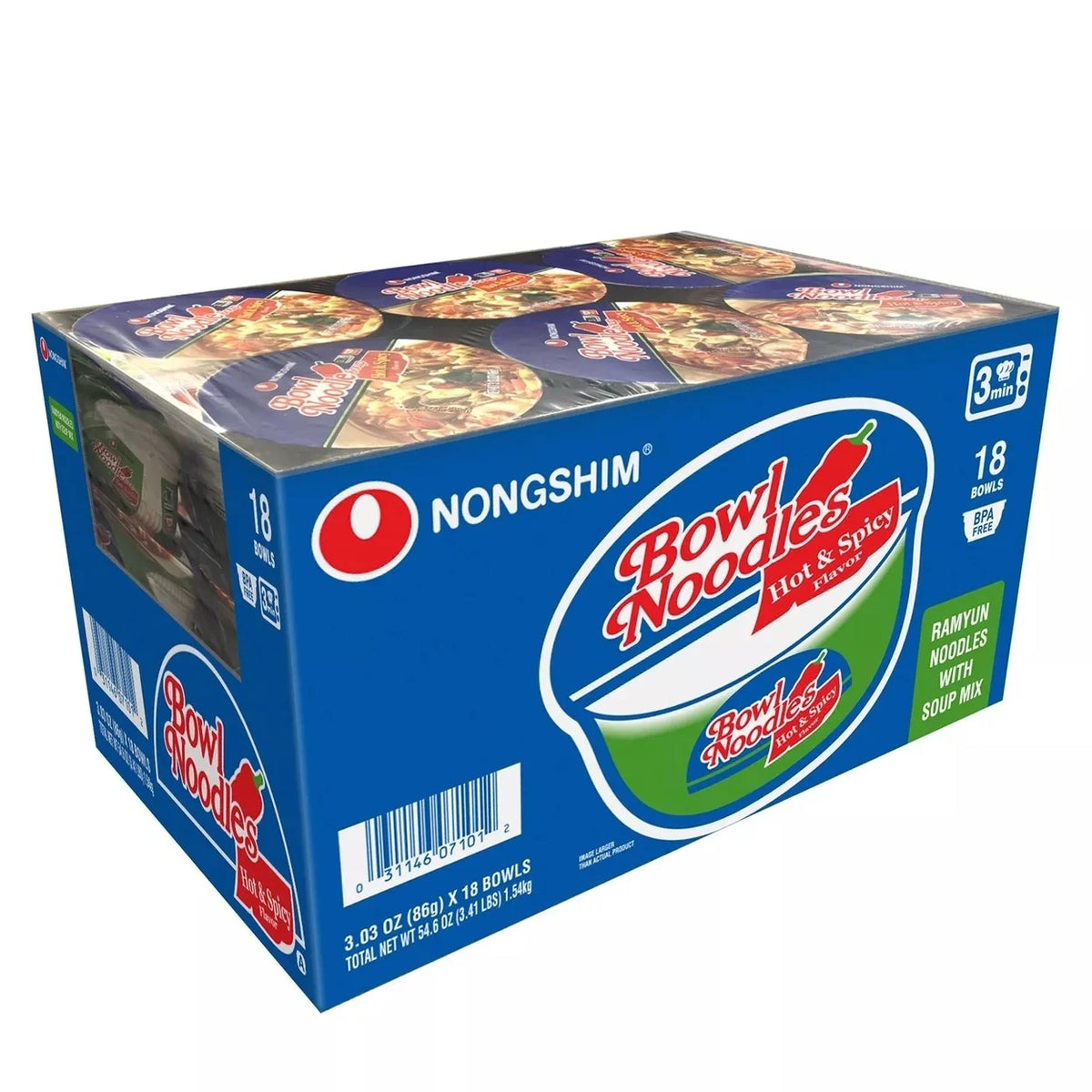Hot and Spicy Beef Ramen 3.03 Ounce (Pack of 18) C48661