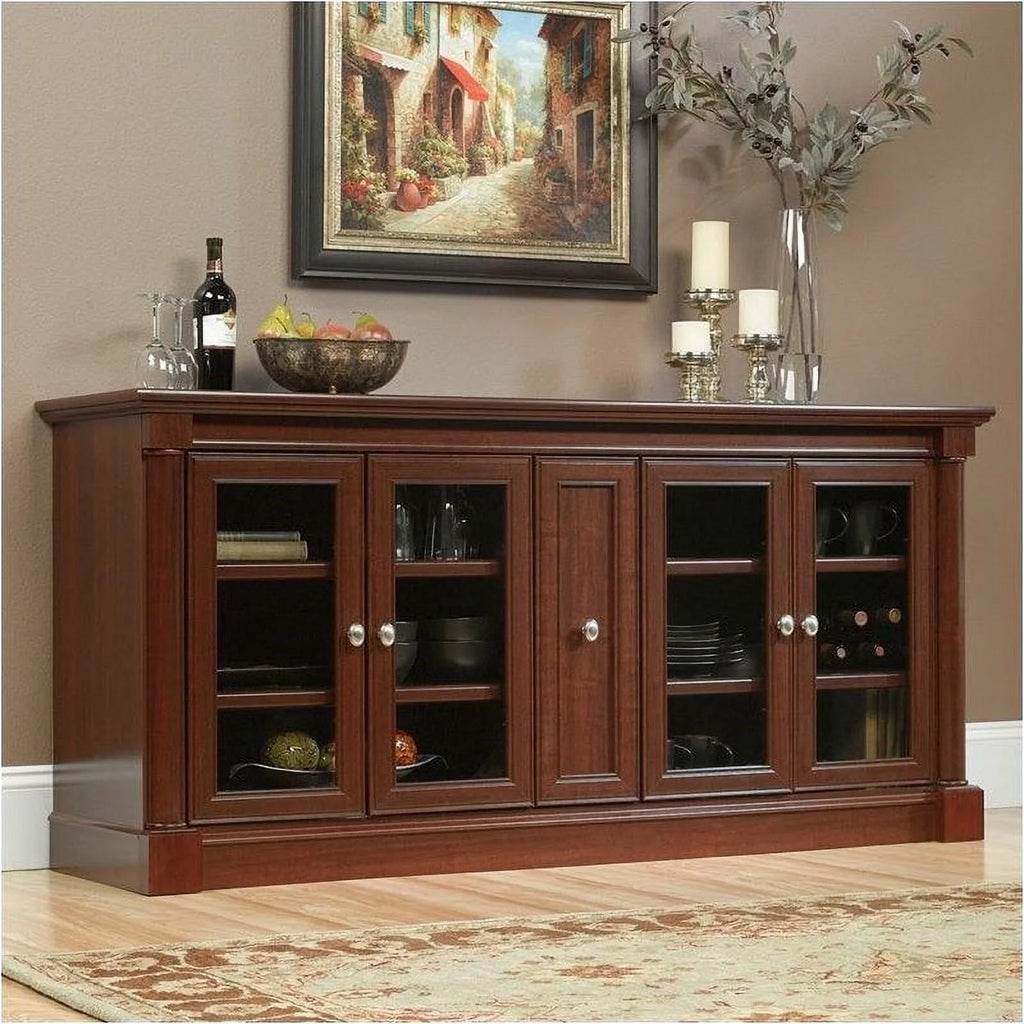 Cherry Entertainment Credenza with Cord Management M2013