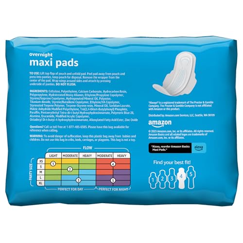Thick Maxi Pads with Flexi-Wings, Unscented, Size 4, 28 Count A5129
