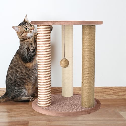 Brown Large Cat Scratching Post with Carpeted Base G966924