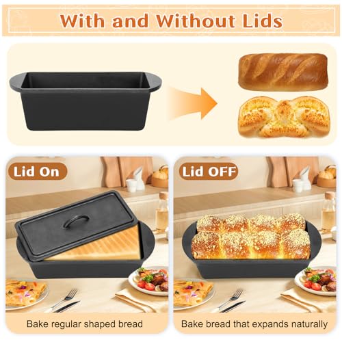3.2 qt Cast Iron Bread Pan with Lid V6815
