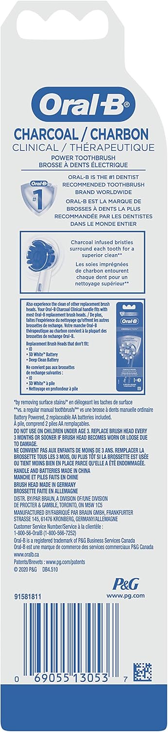 Clinical Charcoal Battery Powered Toothbrush H273578