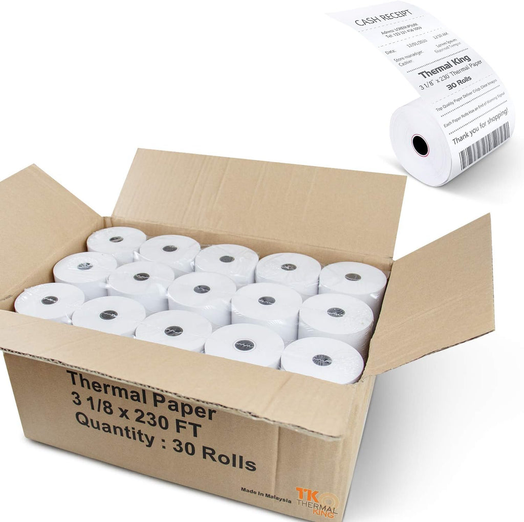 Thermal Credit Card Paper 30 Rolls O3204