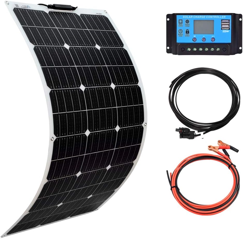 100W 12V Monocrystalline Flexible Solar Panel Kit V611