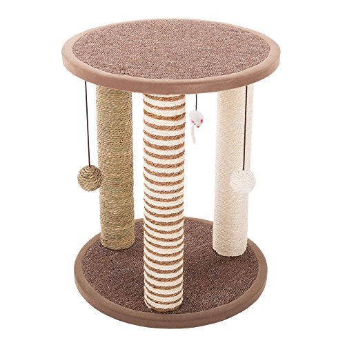 Brown Large Cat Scratching Post with Carpeted Base G966924