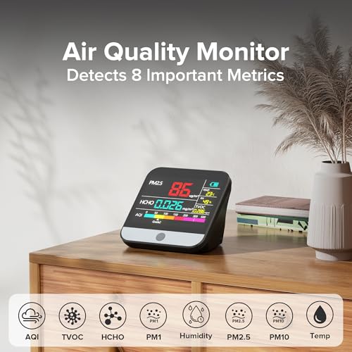 13 in 1 Air Quality Monitor with Beep Alarm B746